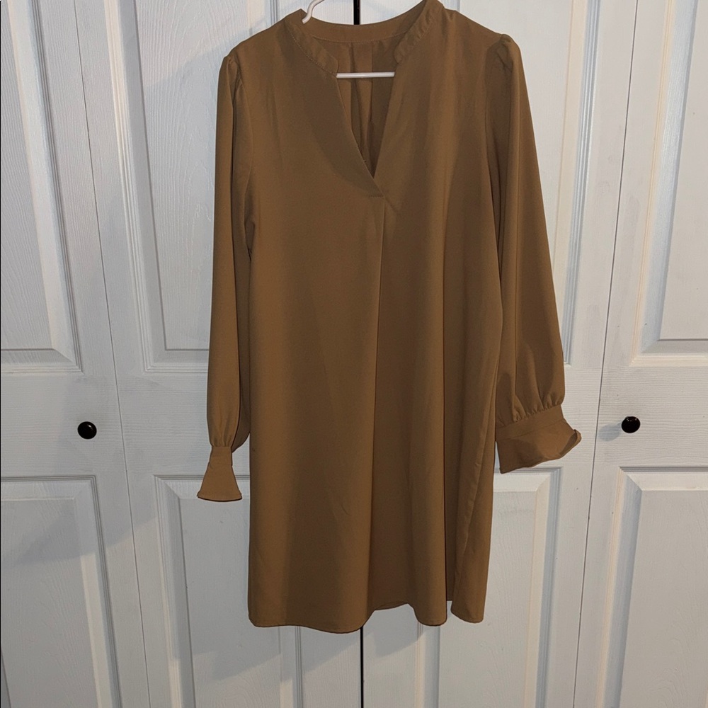 Elegant Tan Women's Dress